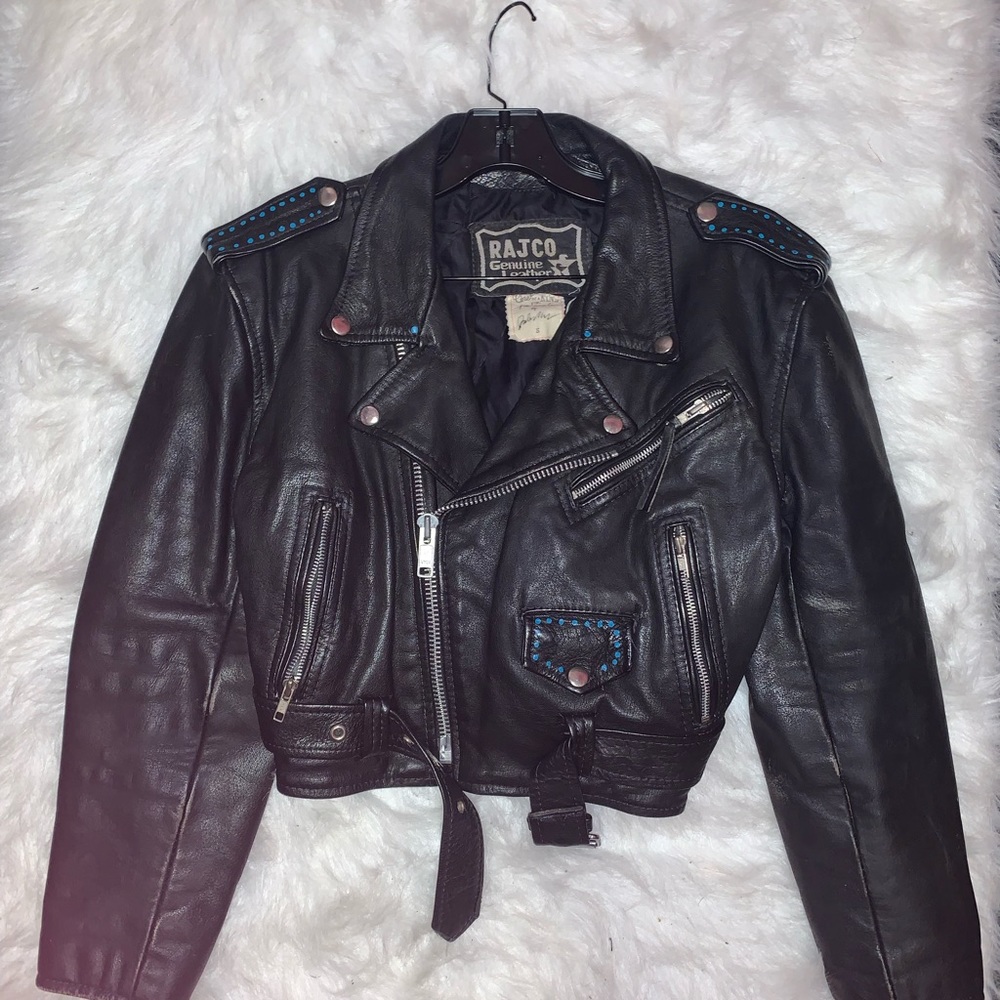 Genuine Leather Moto, Motorcycle Biker Jacket by Free People, Black, preloved